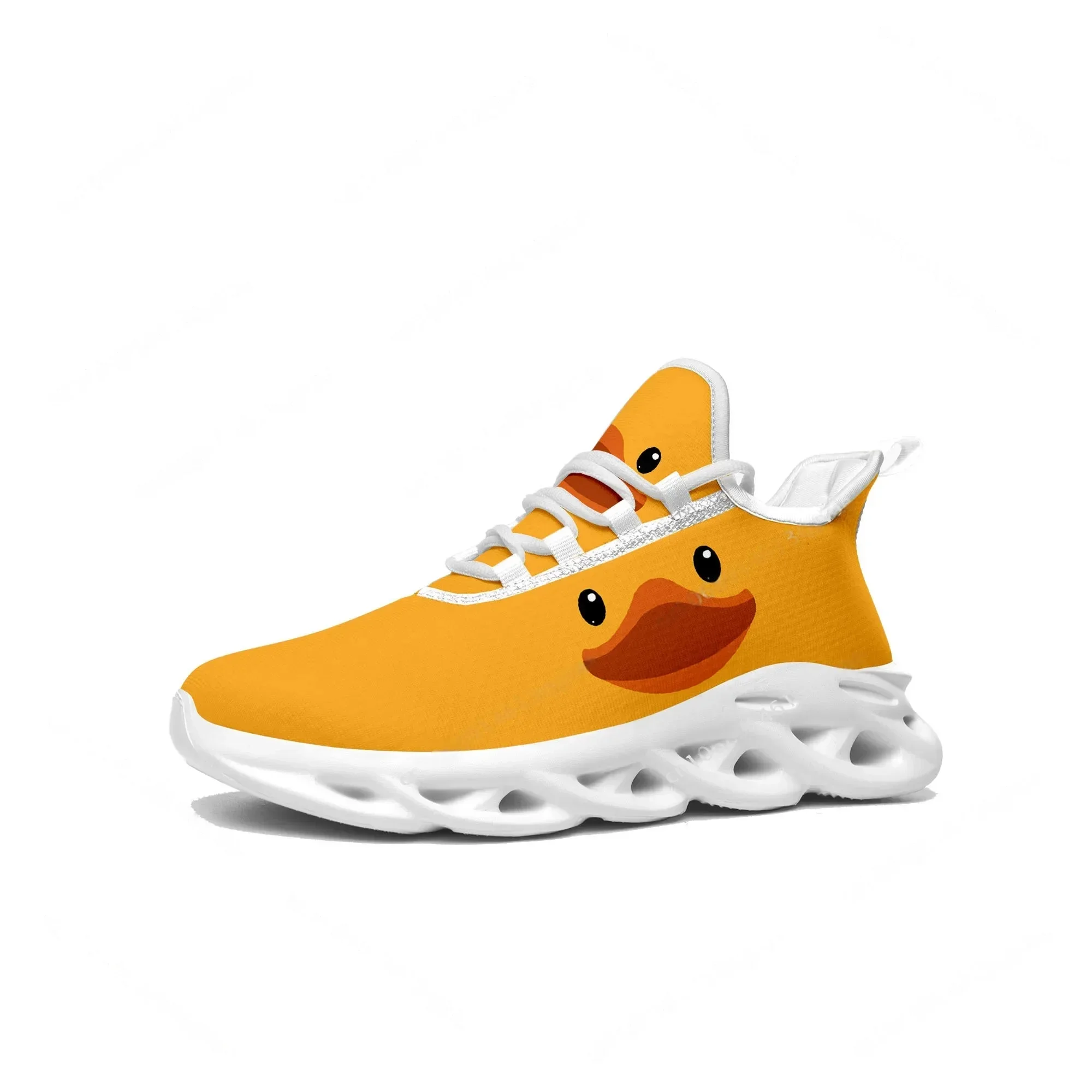 Women'S Yellow Fashion Sneakers - Sepatu Flat Motif Bebek Kuning Sepatu