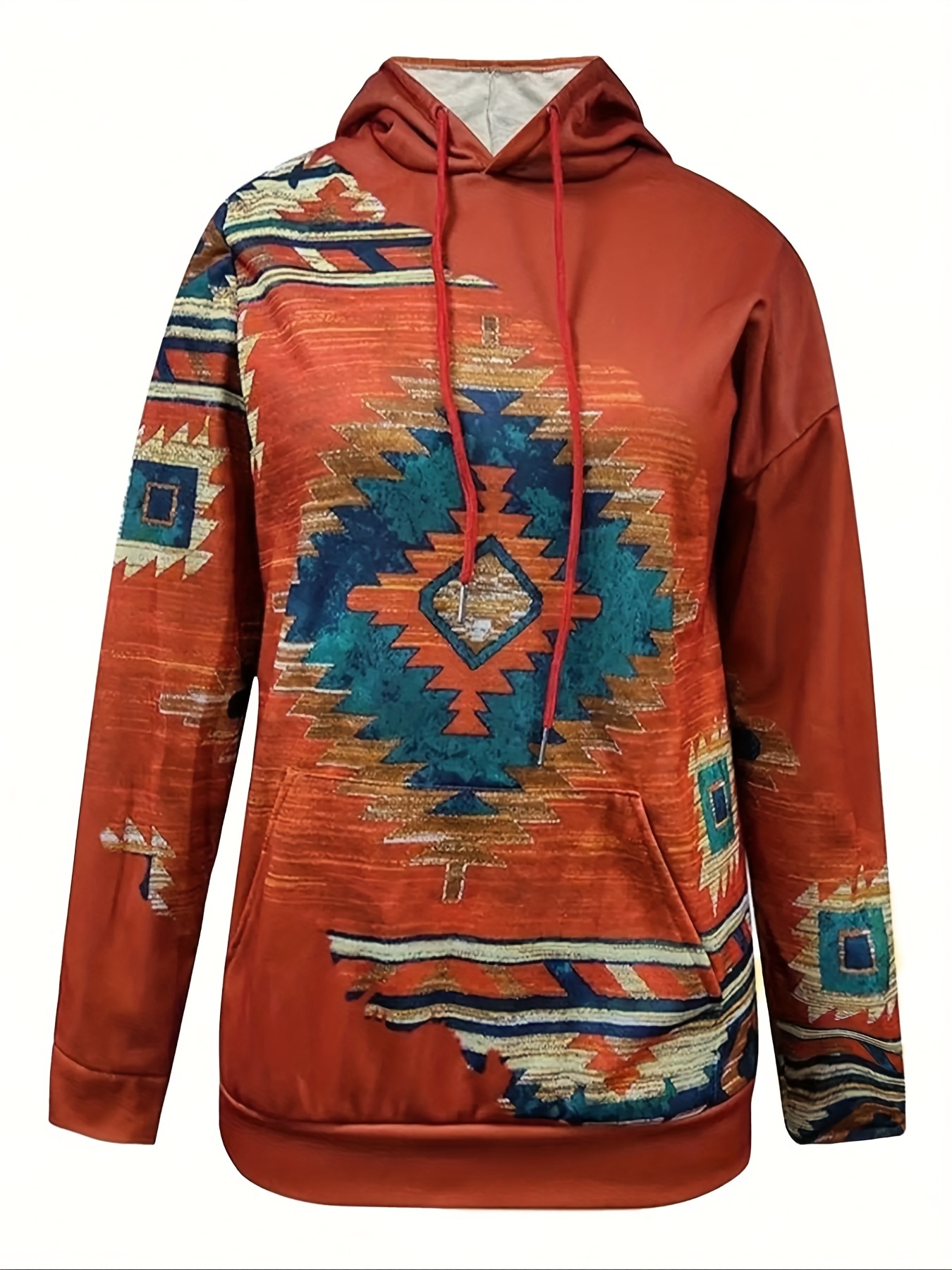 Hoodie Women Oversized - Hoodie Wanita Ukuran Besar Motif Geometris