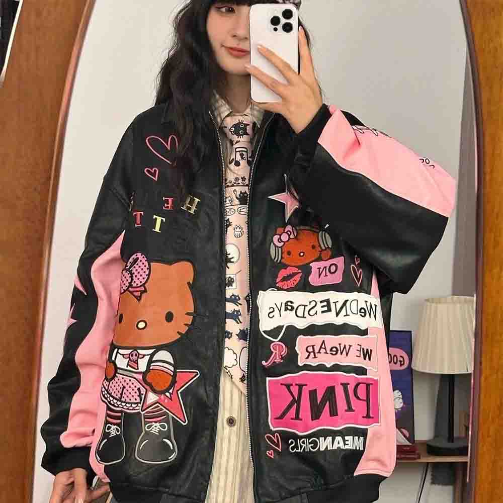 Women'S Fashion Jackets - Sanrio Hello Kitty Jaket Anime Kartun