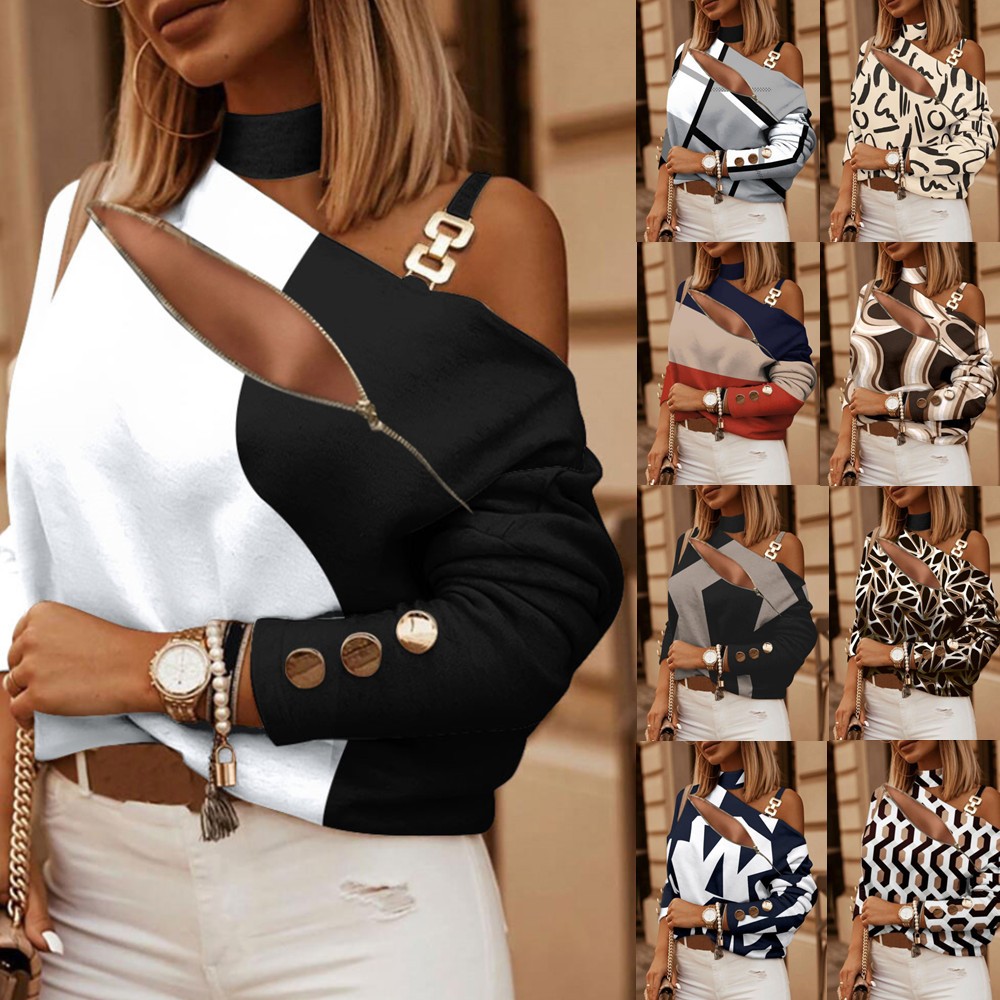 Off Shoulder Top - Blus Wanita Model Off Shoulder dengan