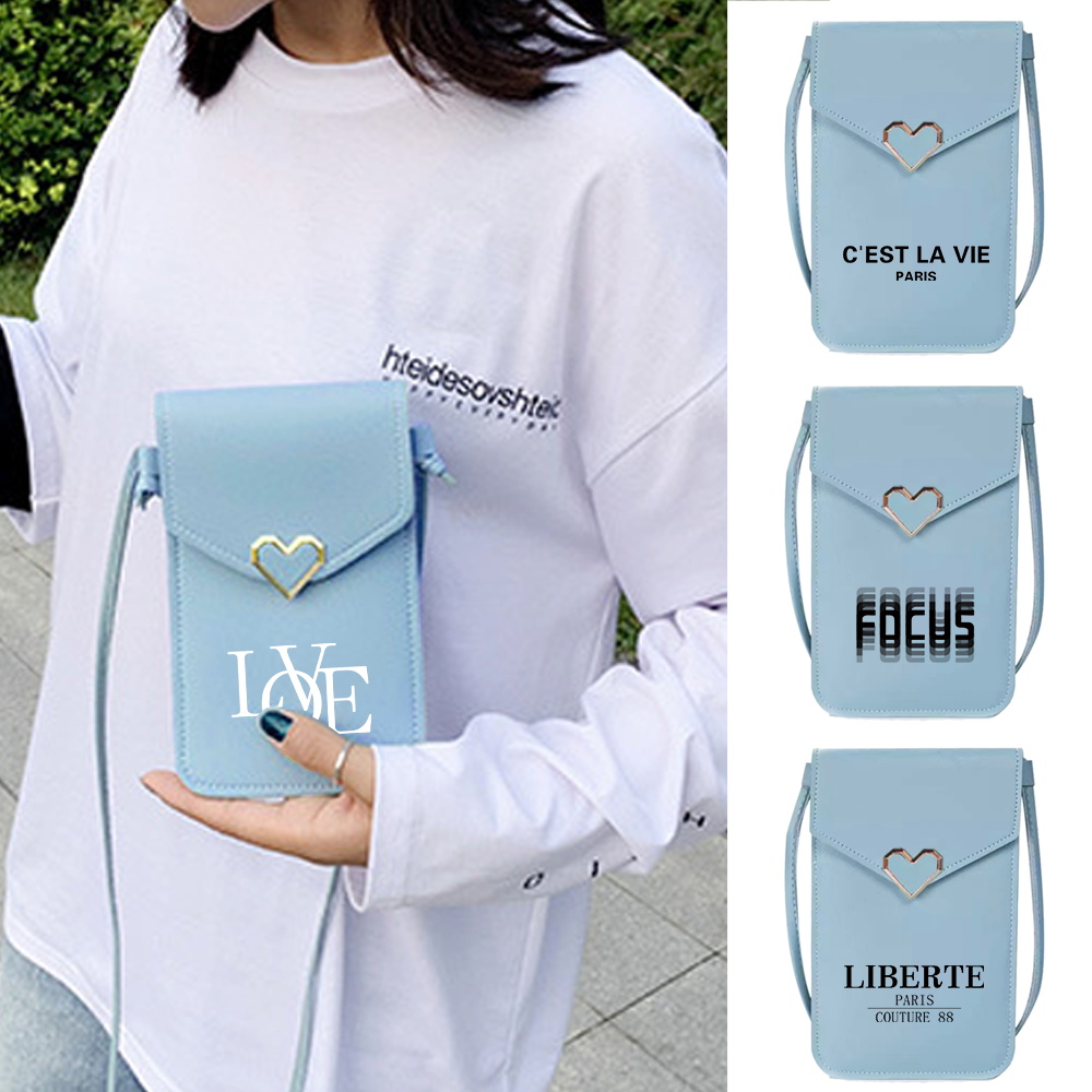 Women Fashion Visiting Card - Tas Ponsel Selempang Modis Organizer Multifungsi