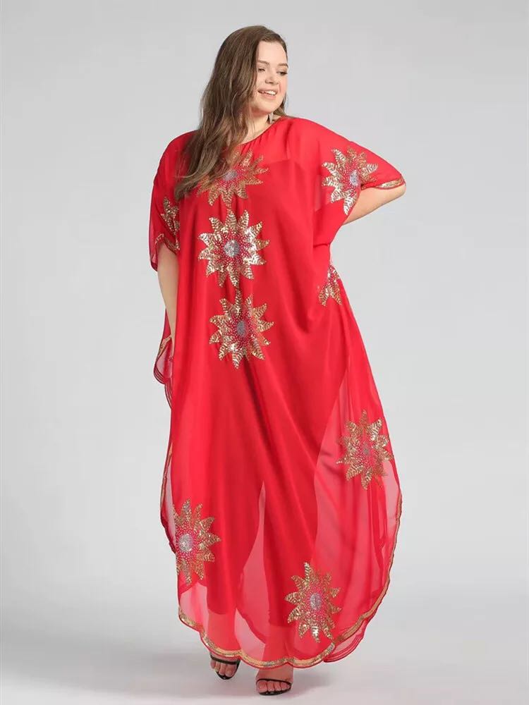Women'S Fashion Quick Delivery - Baju Mantel Panjang Longgar Manik-manik Emas