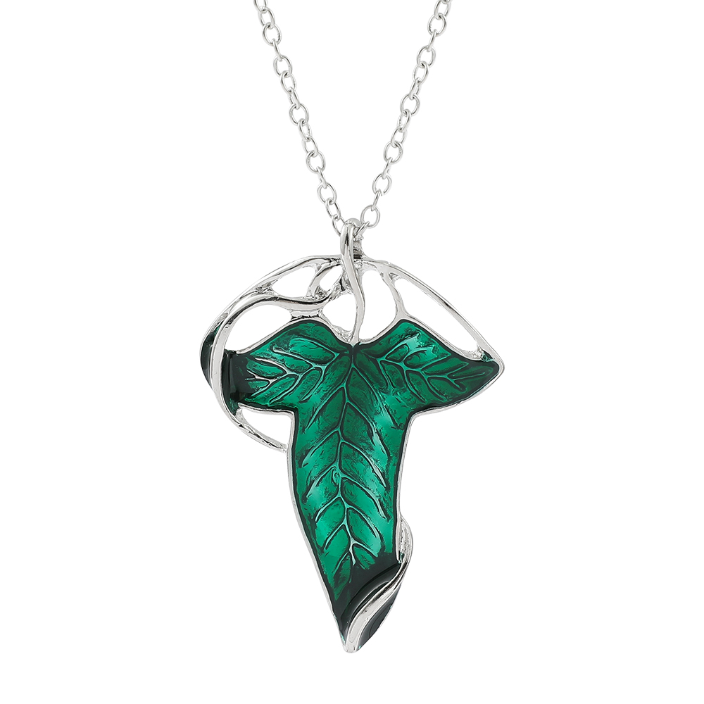 Women Fashion Hub - Kalung Liontin Daun Hijau Vintage, Aksesori