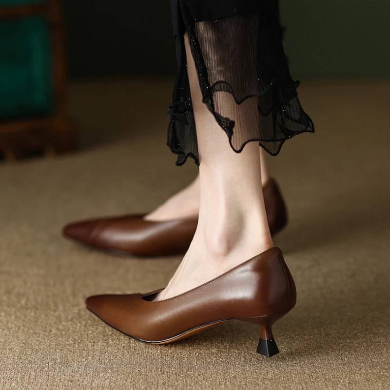 Women'S Fashion Quick Delivery - Hak Persegi dengan Pompa Wanita Sedang
