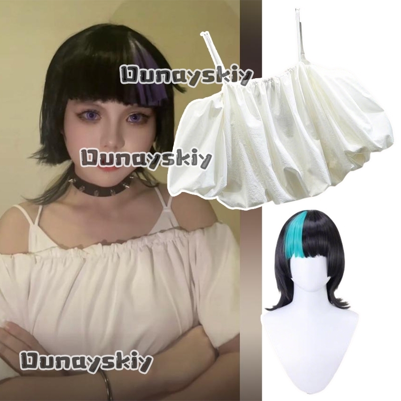 Off Shoulder Top - aBc01Hoshi Kirara Roro Kostum Cosplay Wig