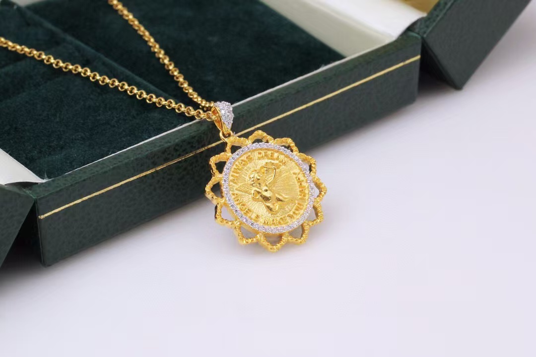 Women'S Fashion Victorian Era - Kalung Rantai Koin Romawi Kuno Perak
