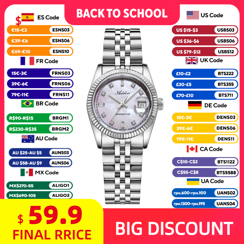 Fashion Women Watches - ADDIES 585 Jam Tangan Kuarsa Wanita