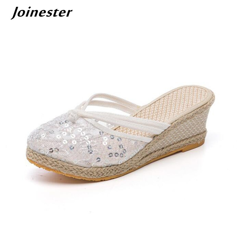 Sandal Wedges Jaring Udara unt - Women Fashion Heels ulasan dan harga