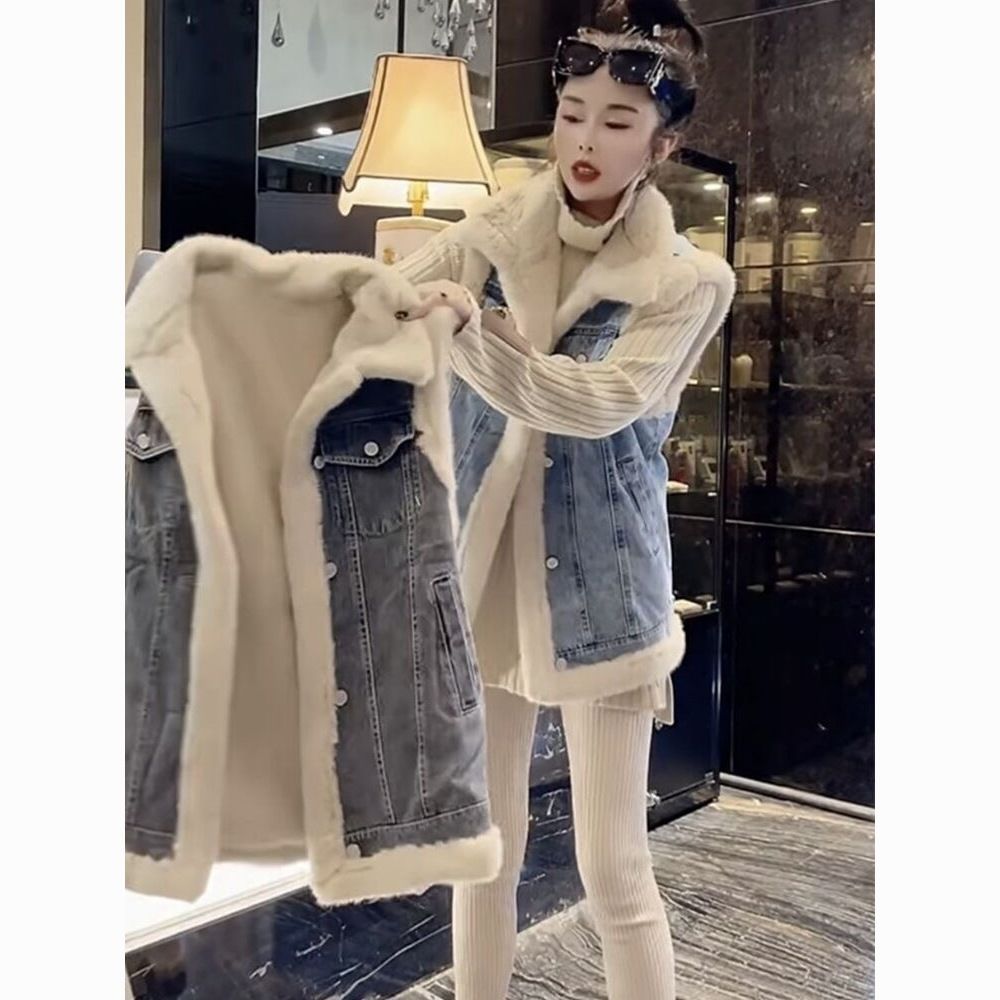 Rompi Bulu Polar Wanita Jaket  - Women'S Fashion Gilet ulasan dan harga
