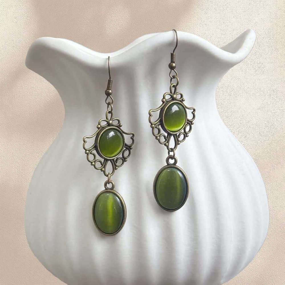 Anting-anting gantung opal hij - Women'S Fashion Victorian Era ulasan dan harga