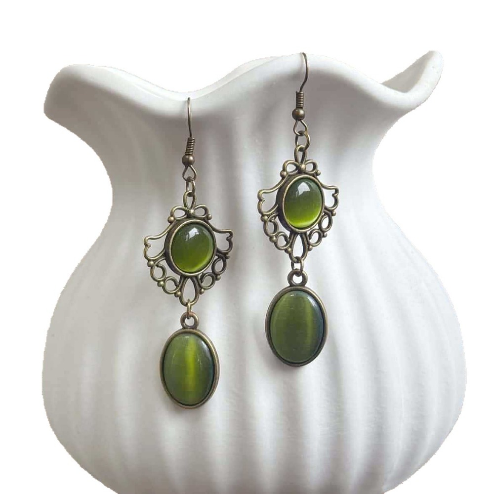 Anting-anting gantung opal hij - Women'S Fashion Victorian Era ulasan dan harga