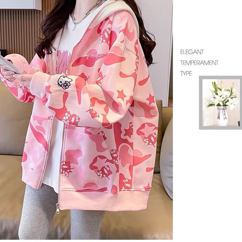 Y2K 2026 Jaket Hoodie Camo Hel - Women'S Fashion Jackets ulasan dan harga