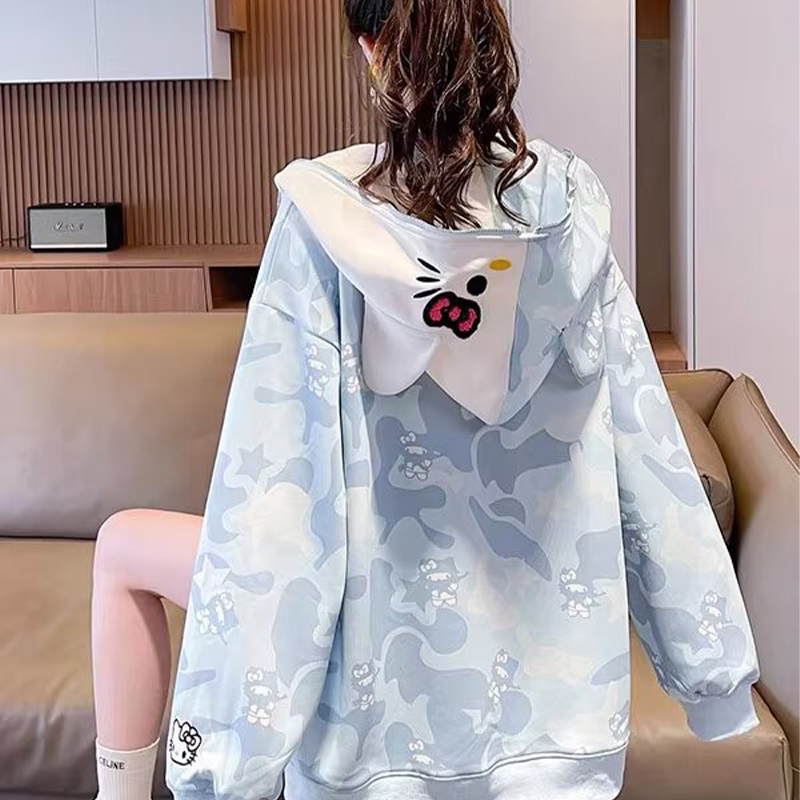 Y2K 2026 Jaket Hoodie Camo Hel - Women'S Fashion Jackets ulasan dan harga