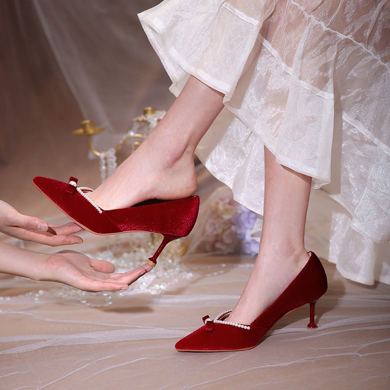 Sepatu Wanita Mutiara Hak Ting - Women'S Fashion Quick Delivery ulasan dan harga