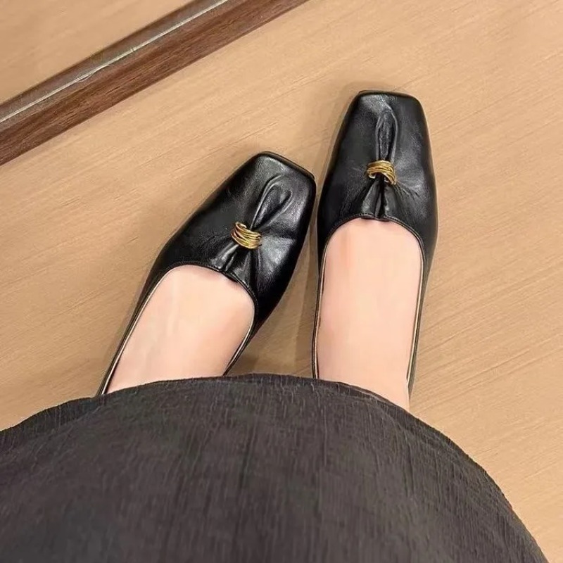 Sepatu Kulit Wanita Model Slip - Women Fashion Heels ulasan dan harga