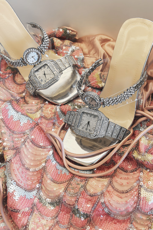 Sepatu hak tinggi kristal desa - Fashion Women Watches ulasan dan harga