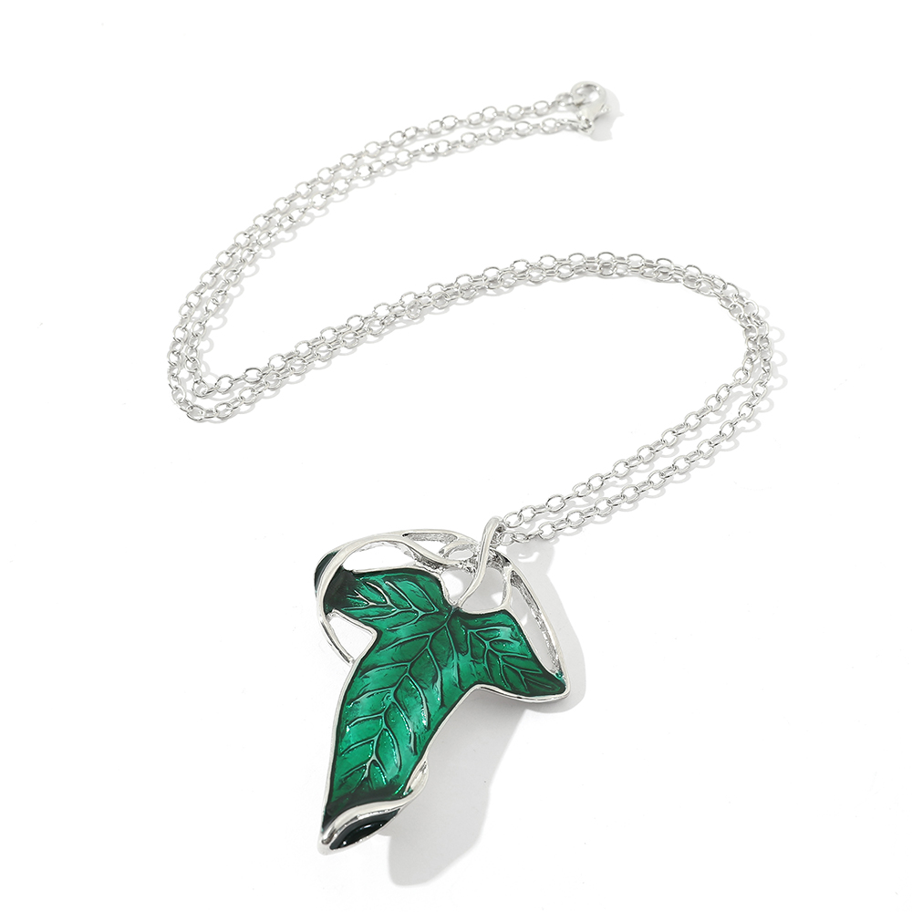 Kalung Liontin Daun Hijau Vint - Women Fashion Hub ulasan dan harga