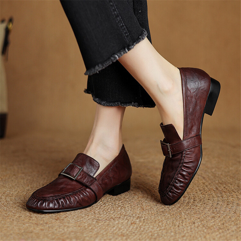 Sepatu ujung bulat berlipat mo - Women Fashion Heels ulasan dan harga
