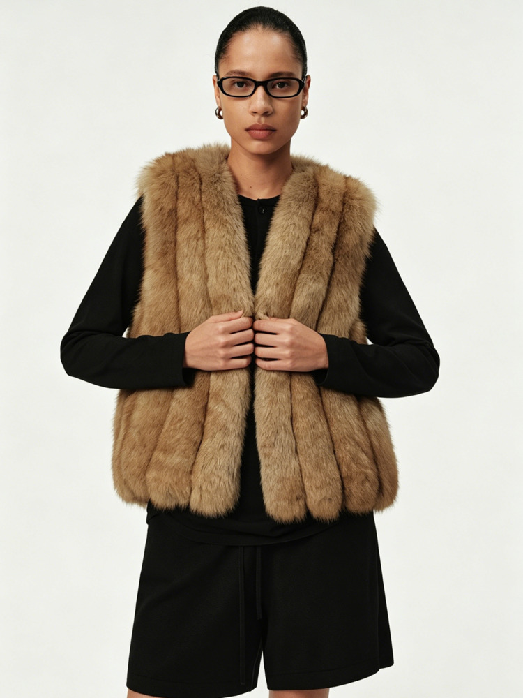 TOKO Rompi Bulu Rubah Palsu Be - Women'S Fashion Gilet ulasan dan harga