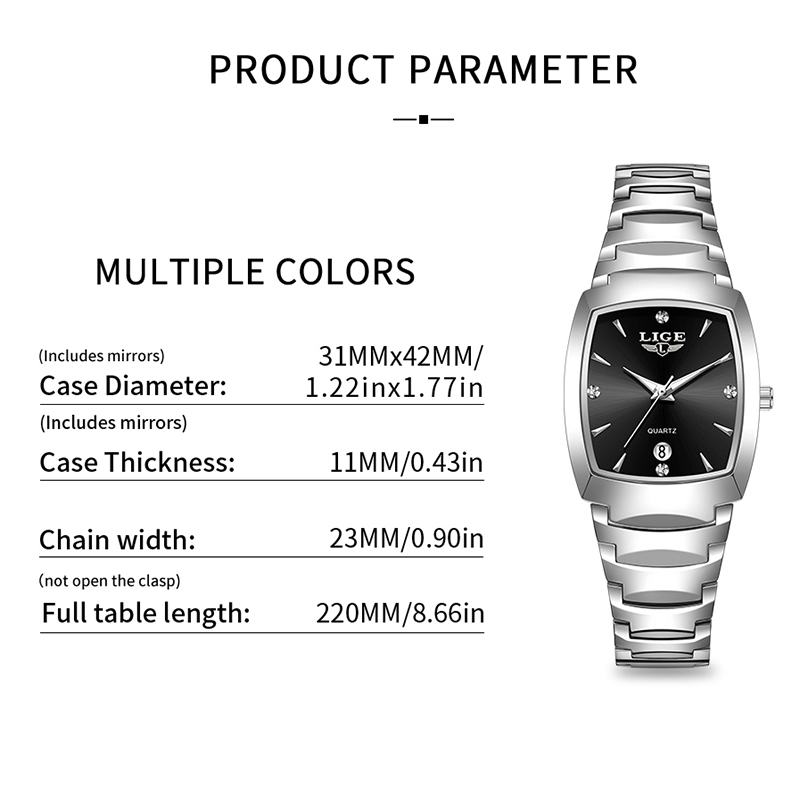 LIGE Jam Tangan Wanita Bisnis  - Women Fashion Simple ulasan dan harga