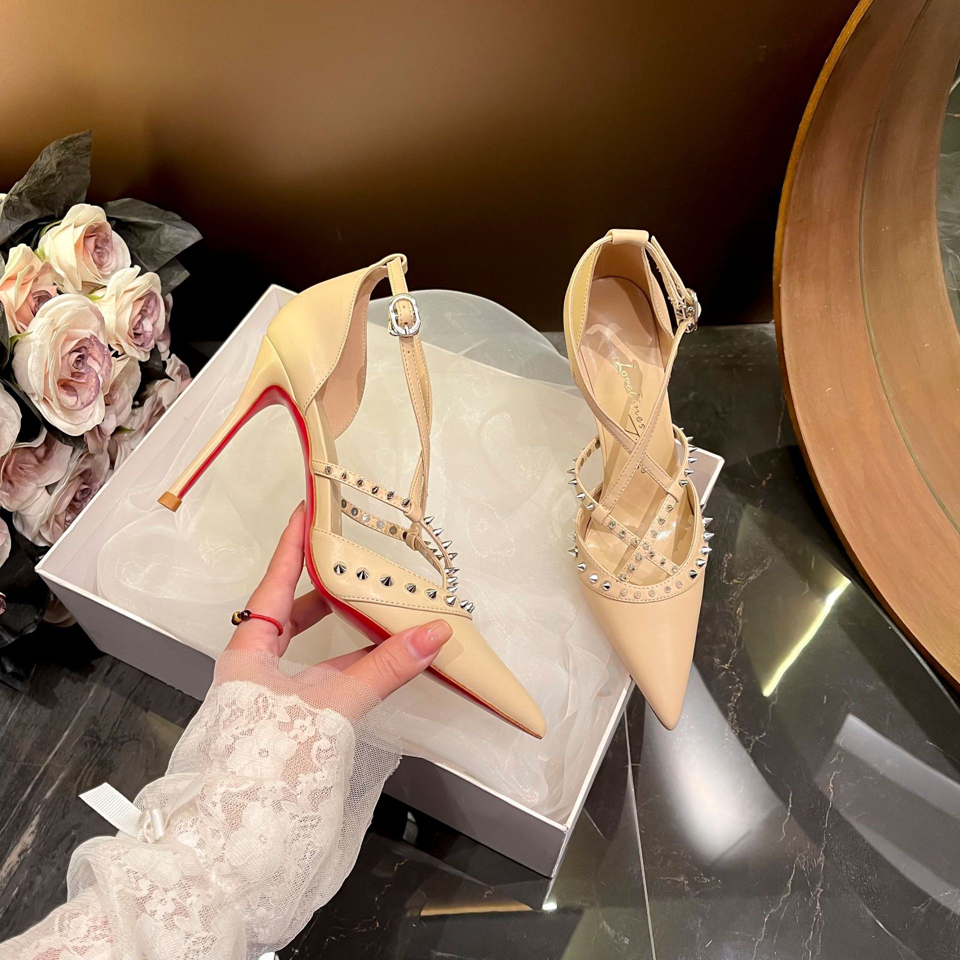 Sandal Sepatu Wanita Retro Set - Women Fashion Heels ulasan dan harga