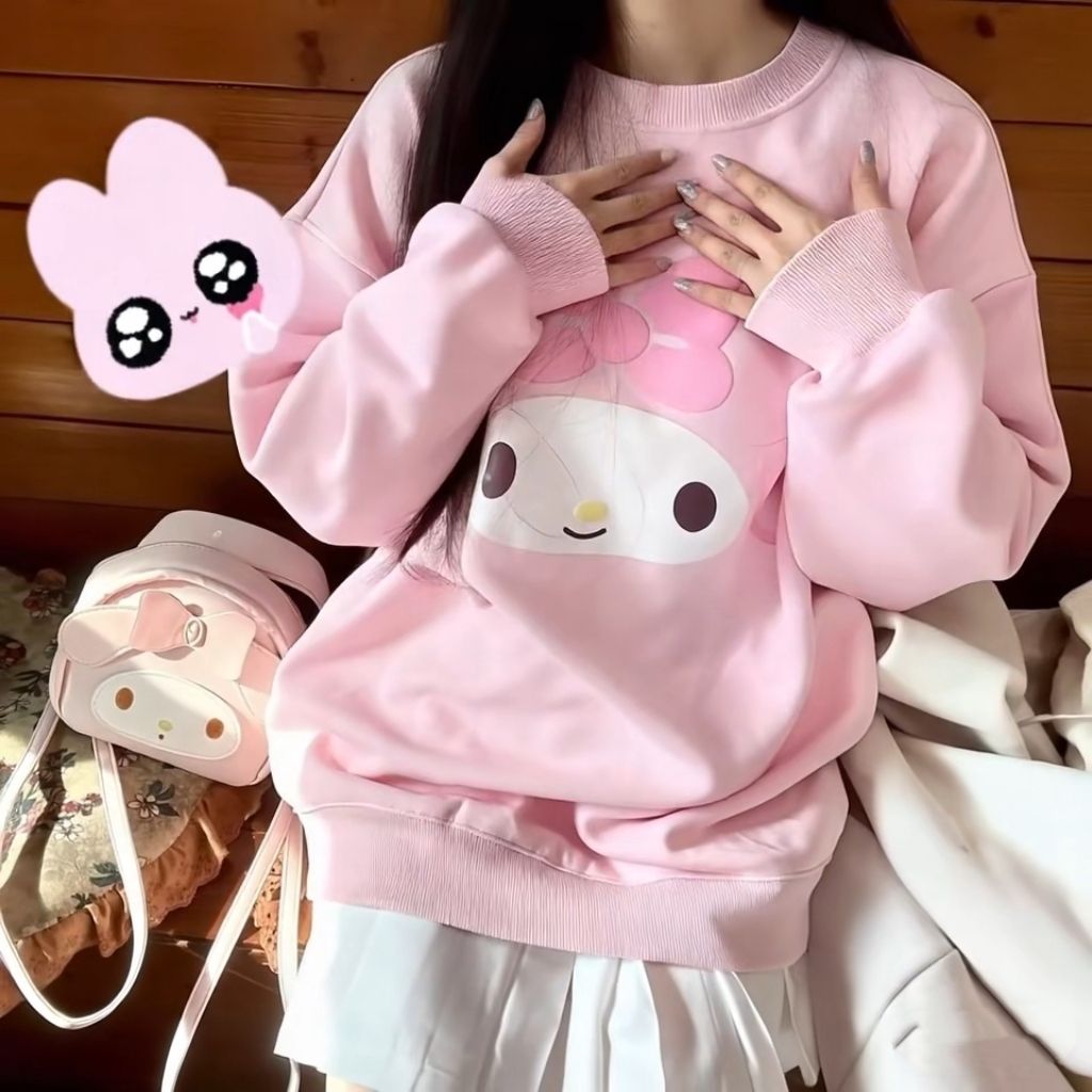 Hoodie Sanrio Hello Kitty Berm - Hoodie Women Oversized ulasan dan harga