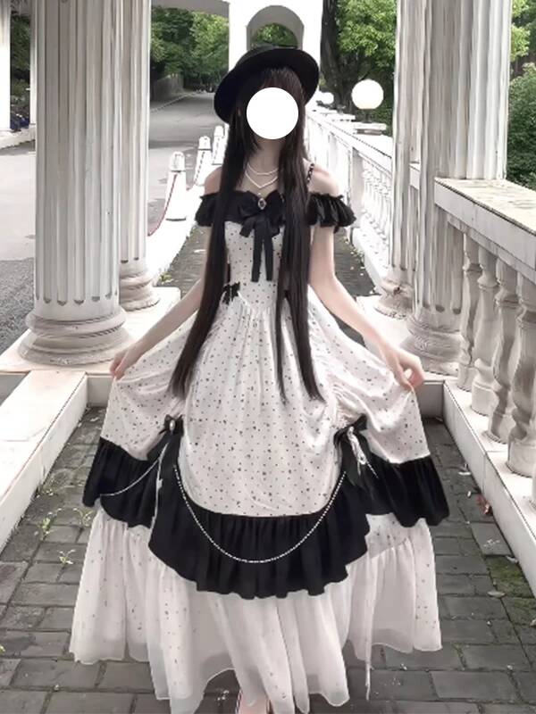 Gaun Malam Lolita Off-the-shou - Off Shoulder Top ulasan dan harga