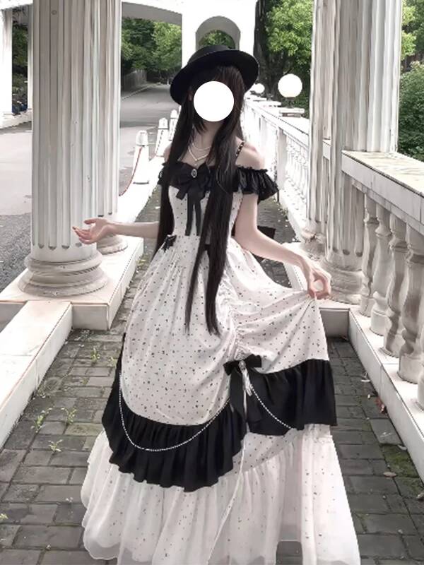 Gaun Malam Lolita Off-the-shou - Off Shoulder Top ulasan dan harga