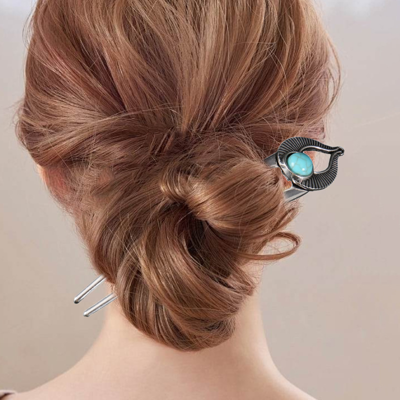 Jepit Rambut Bentuk U Turquois - Women Fashion Hub ulasan dan harga
