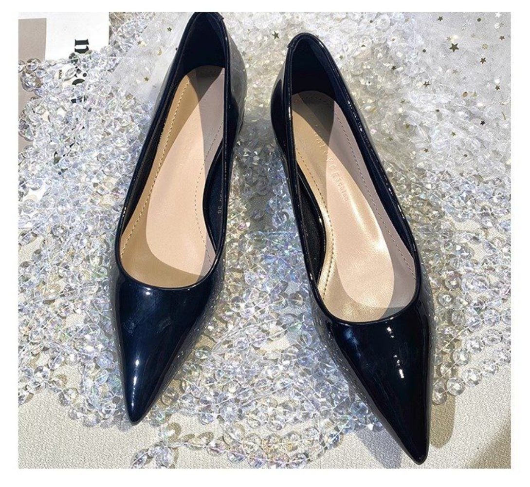 Sepatu hak rendah 3cm model Pr - Women Fashion Heels ulasan dan harga