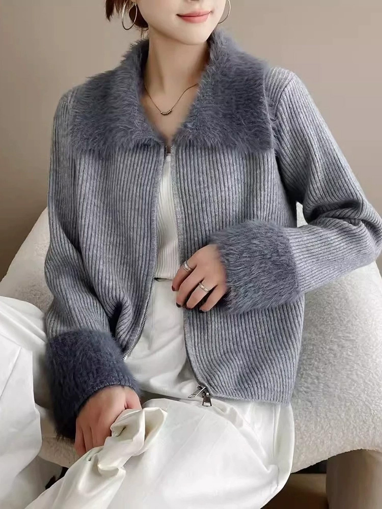 Sweater Rajut Wanita Kerah Tur - Women'S Fashion Gilet ulasan dan harga