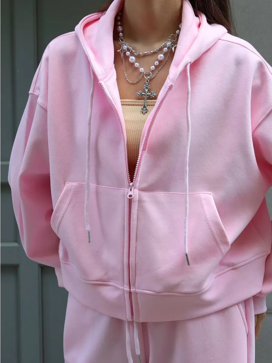 Set Pakaian Santai Wanita 2 Po - Hoodie Women Oversized ulasan dan harga